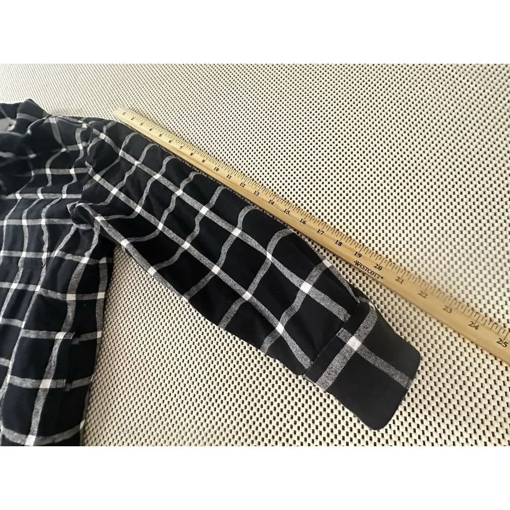 J Crew Plaid Sherpa Fleece Lined Shirt Shacket Women Size Large‎ L Button Down